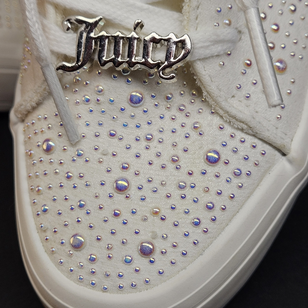 Juicy Couture Alanis Bdazzled Pearl Platform Women’s Sneaker - Picture 2 of 11
